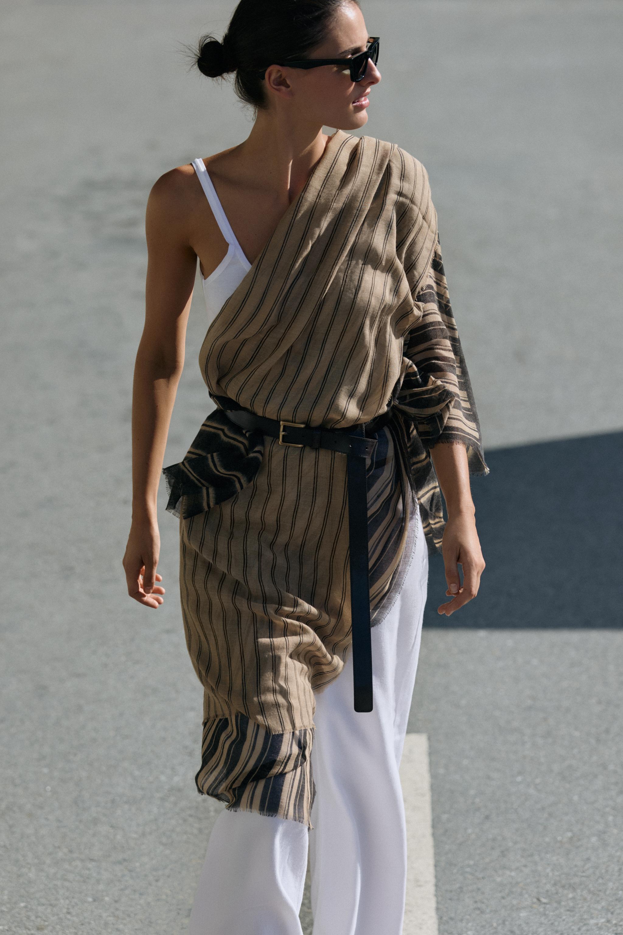 FOULARD À IMPRIMÉ RAYURES